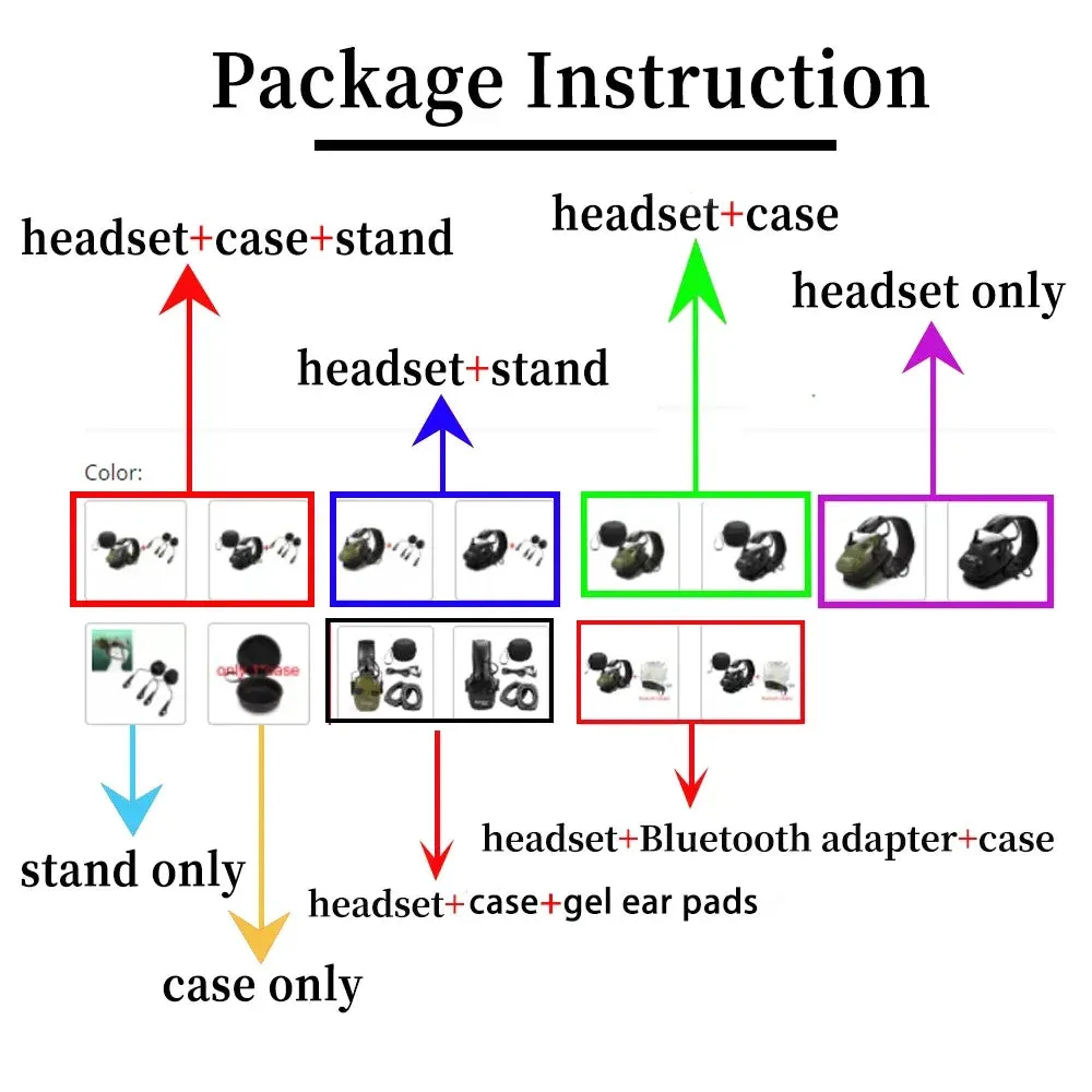 Outdoor Sports Anti-noise Impact Sound Amplification Electronic Shooting Earmuff Tactical Hunting Hearing Protective Headset