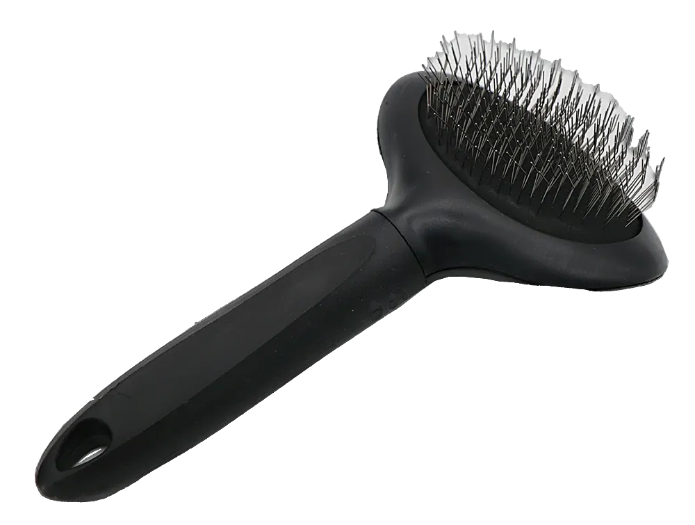 Pet Grooming Curved Slicker Brush - Oval with Medium pins