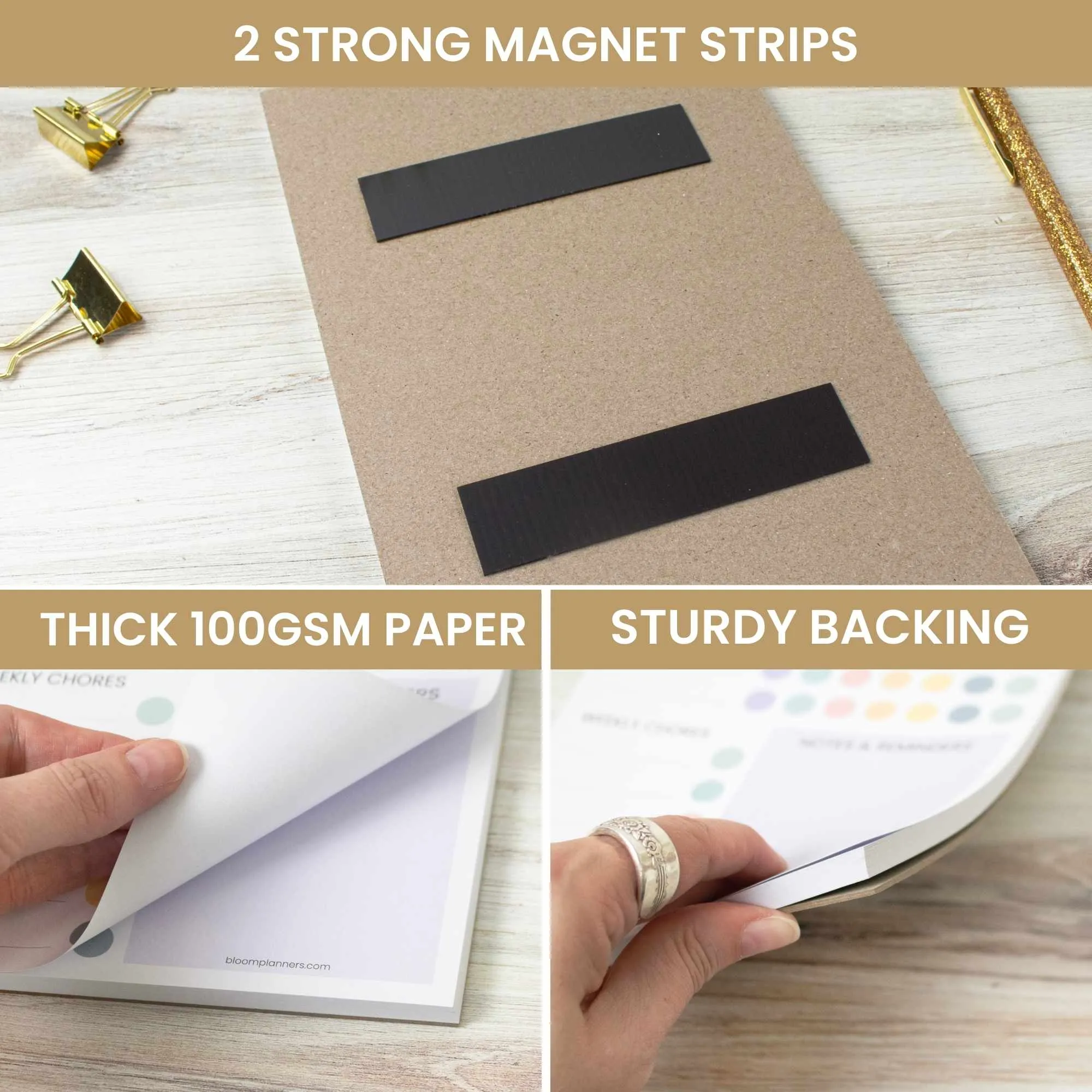 Planning Pad, 6" x 9", Chore Pad with Magnets, Bright