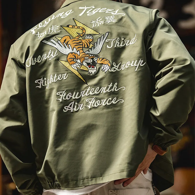 Retro Embroidery A2 Flying Tiger Jackets