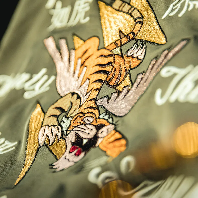 Retro Embroidery A2 Flying Tiger Jackets