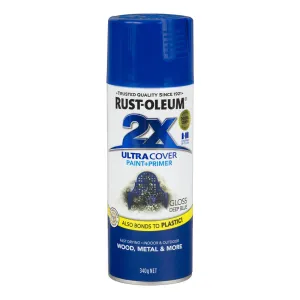 RUST-OLEUM 2X Gloss Paint & Primer Spray Paint 340g Deep Blue