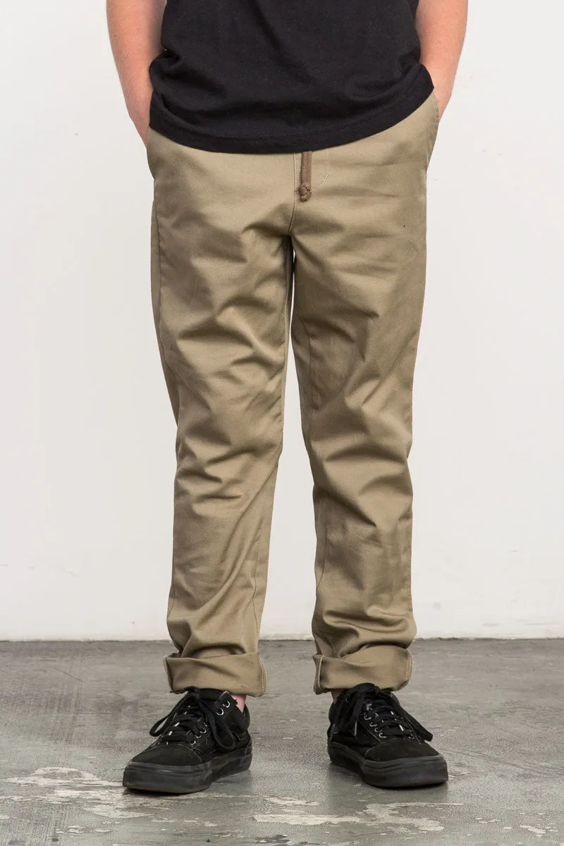 RVCA A.T. Dayshift Boys Pant - Wood