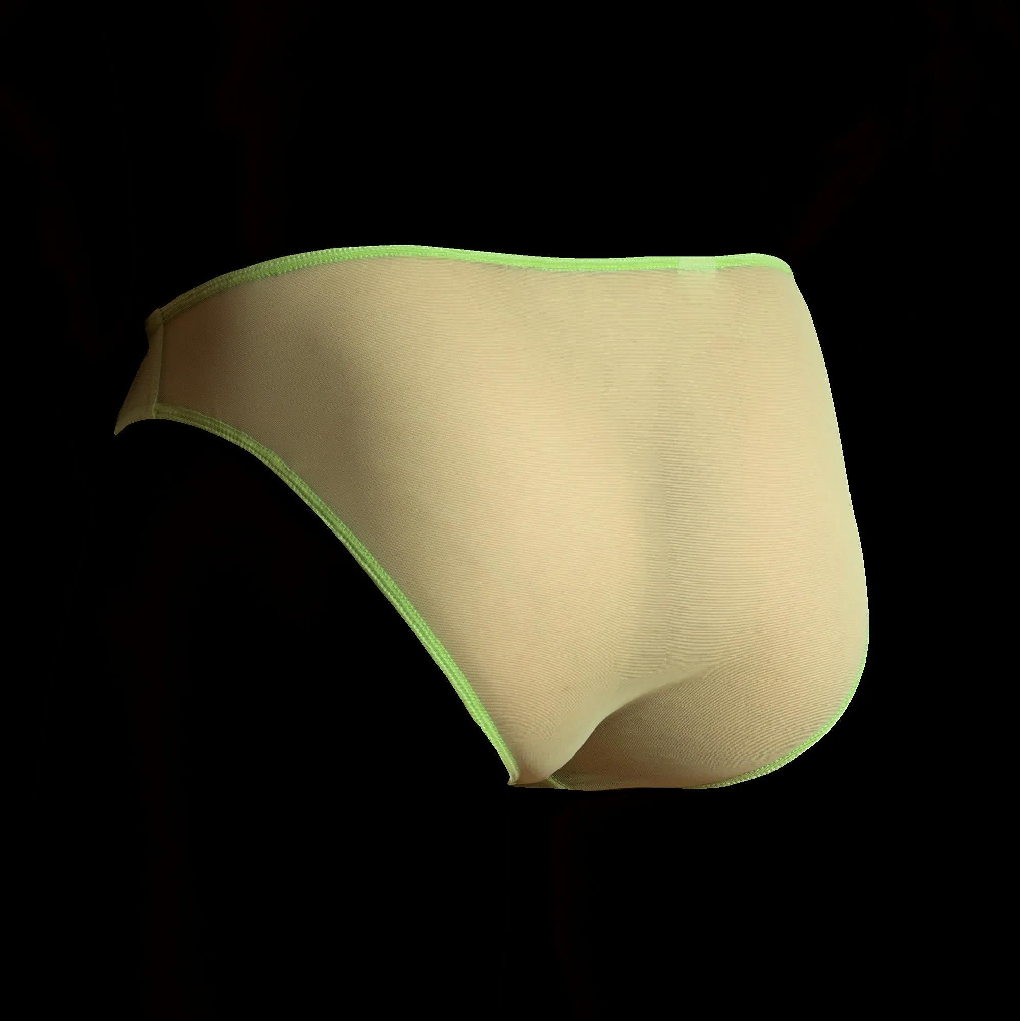 See Through Bikini Brief Green