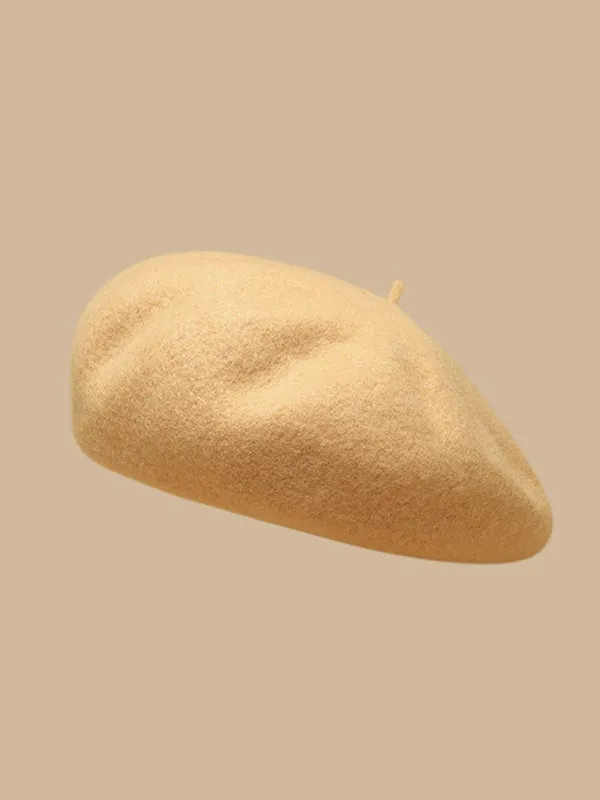 Simple Keep Warm Solid Color Beret Hats&Caps