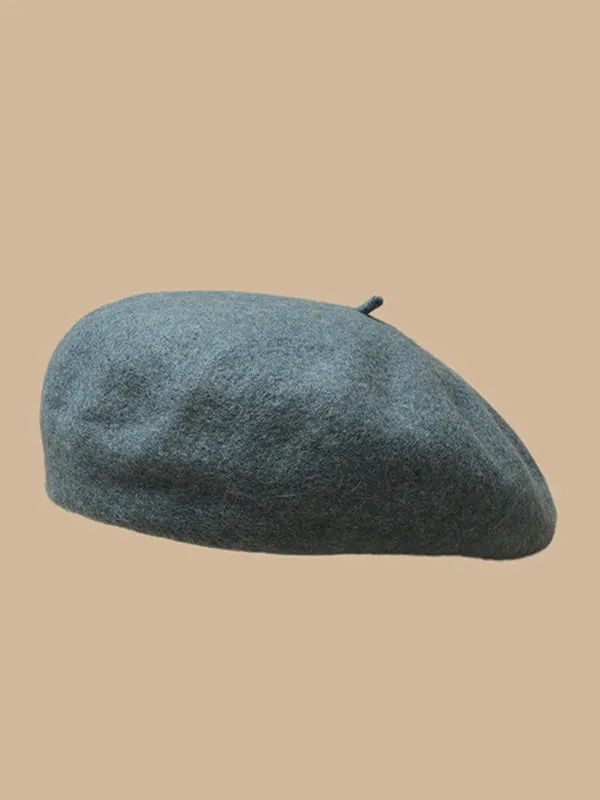 Simple Keep Warm Solid Color Beret Hats&Caps