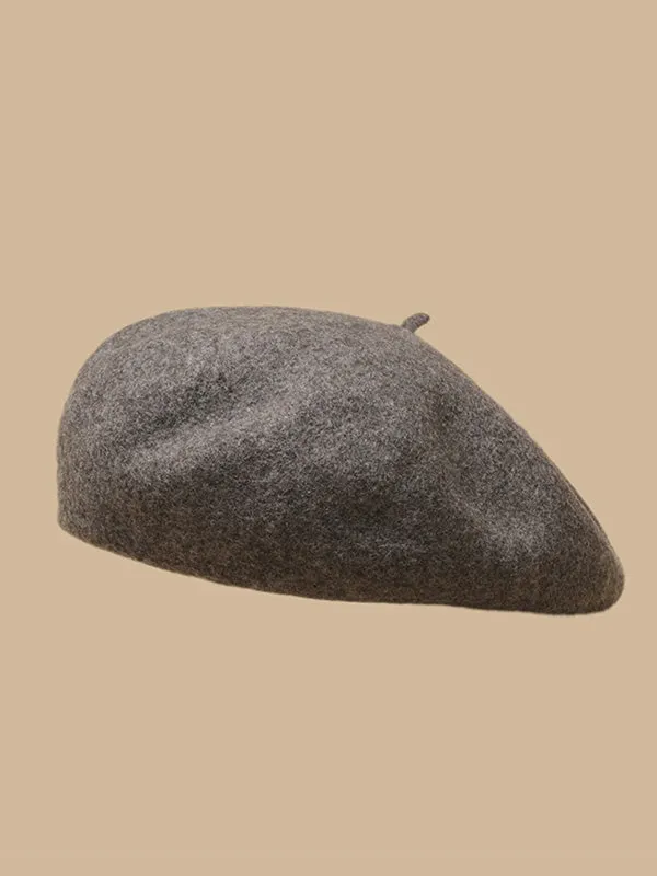 Simple Keep Warm Solid Color Beret Hats&Caps