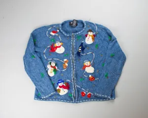 Snowmen Parade-Small Christmas Sweater