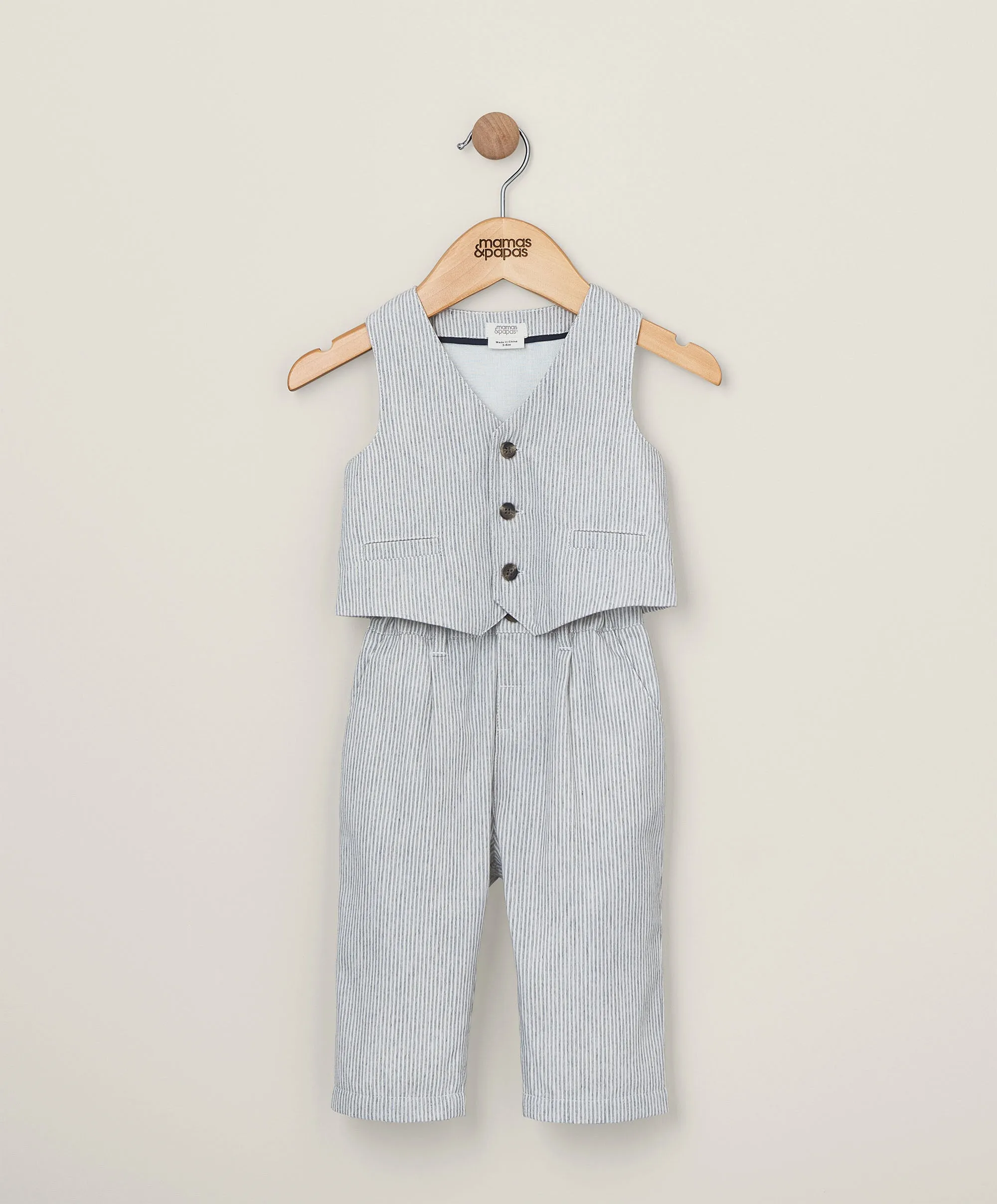 Stripe Waistcoat & Trousers Outfit Set