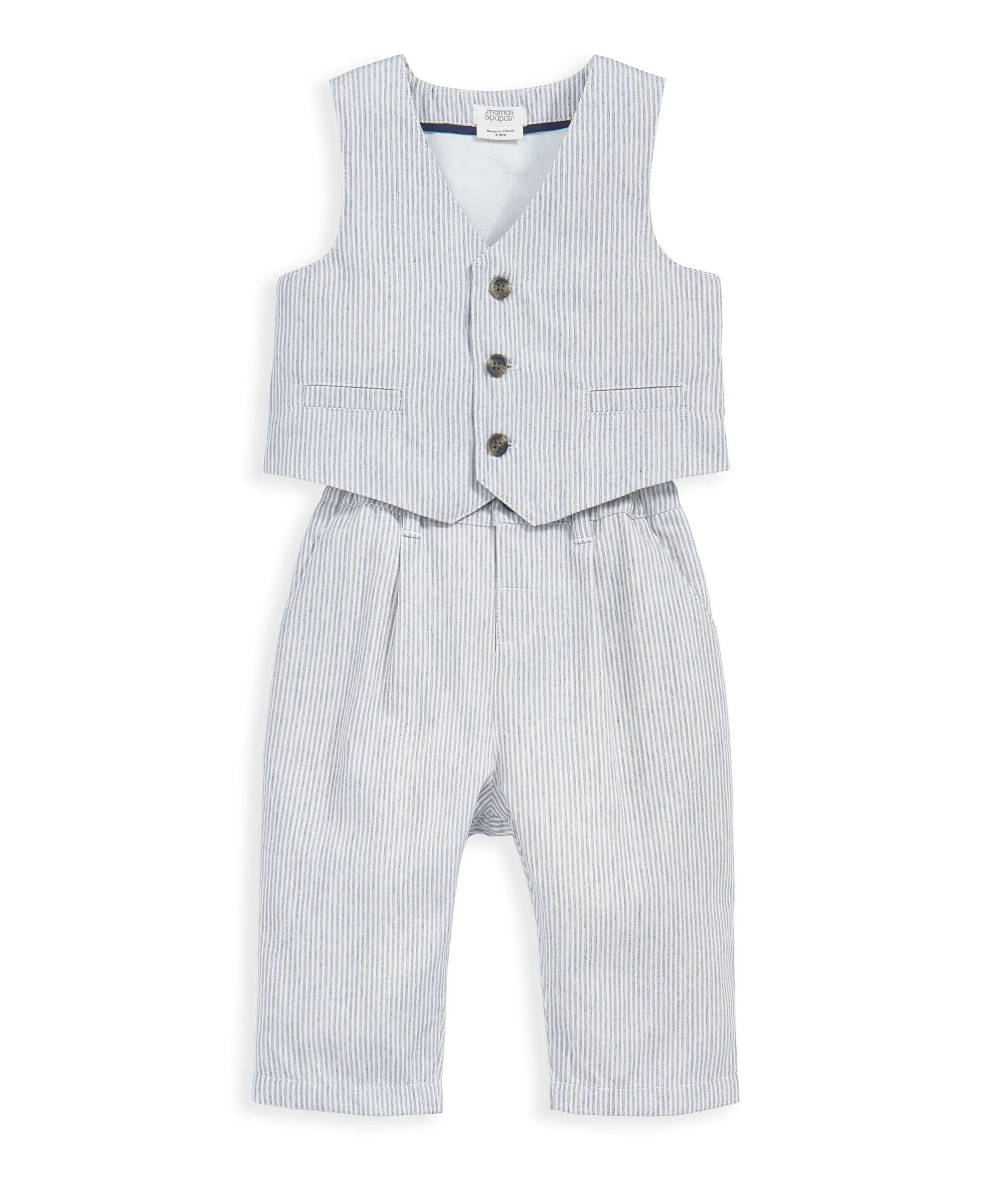 Stripe Waistcoat & Trousers Outfit Set