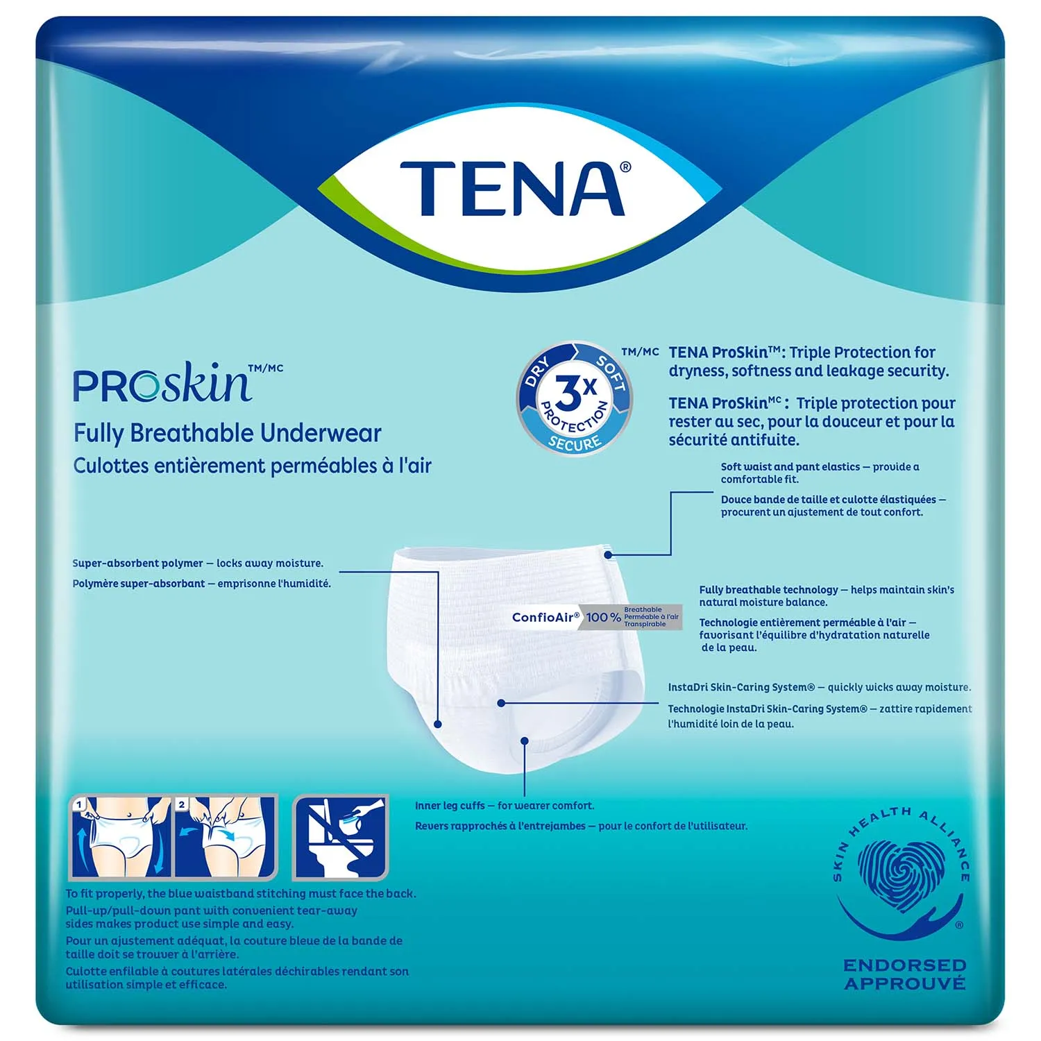 TENA Plus Protective Incontinence Underwear 55"- 66", Moderate Absorbency, Unisex, X-Large, 14 Count